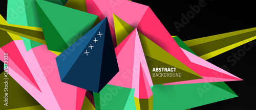Trendy simple triangle abstract background, dynamic motion concept. Vector Illustration For Wallpaper, Banner, Background, Card, Book Illustration, landing page © antishock
