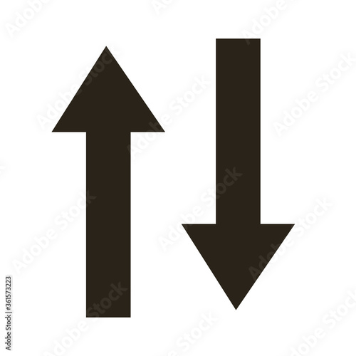 Free Download arrows up and down direction silhouette style icon - GFXLoad