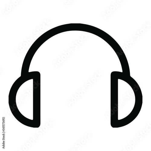 headphone icon, headphone icon vector, in trendy flat style isolated on white background. headphone icon image, headphone icon illustration