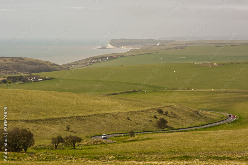 Fototapeta premium Countryside at Beachy Head, Sussex, England