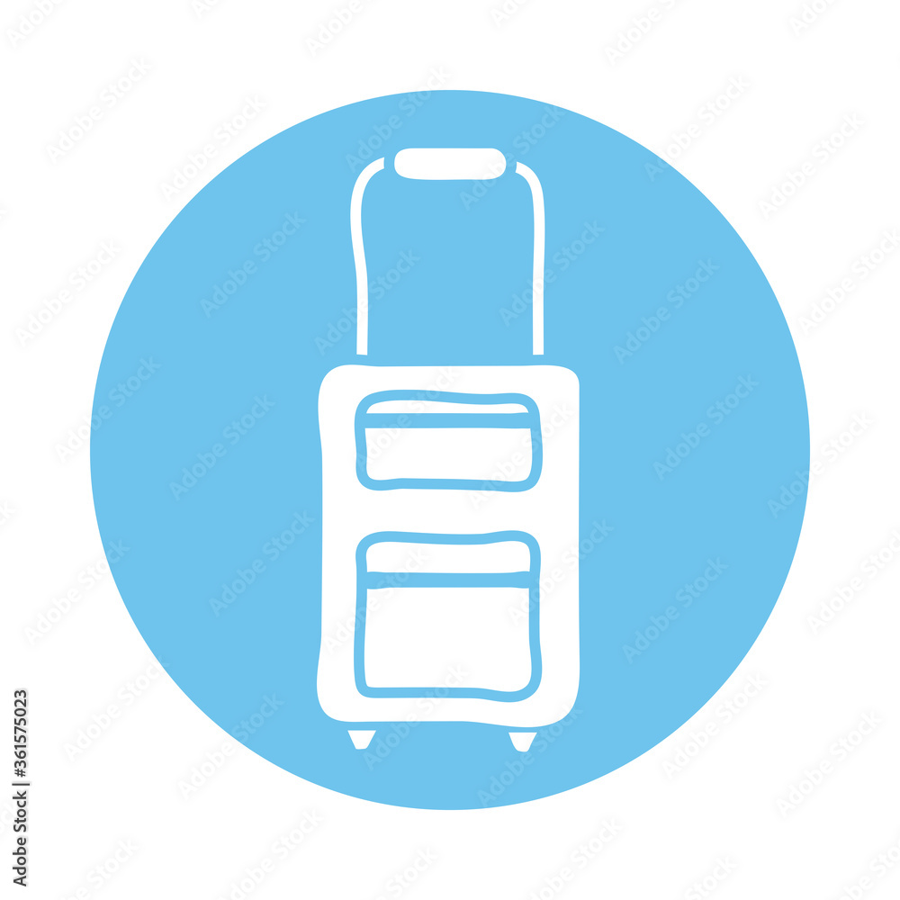 suitcase travel block style icon suitcase travel block style icon