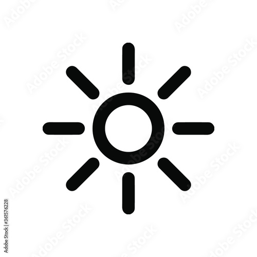Brightness Icon. Intensity Setting Vector Art Illustration