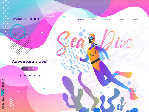 Vector illustration of travel using as business web template agency