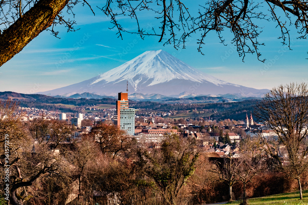 Winterthur featuring Mount Fuji
