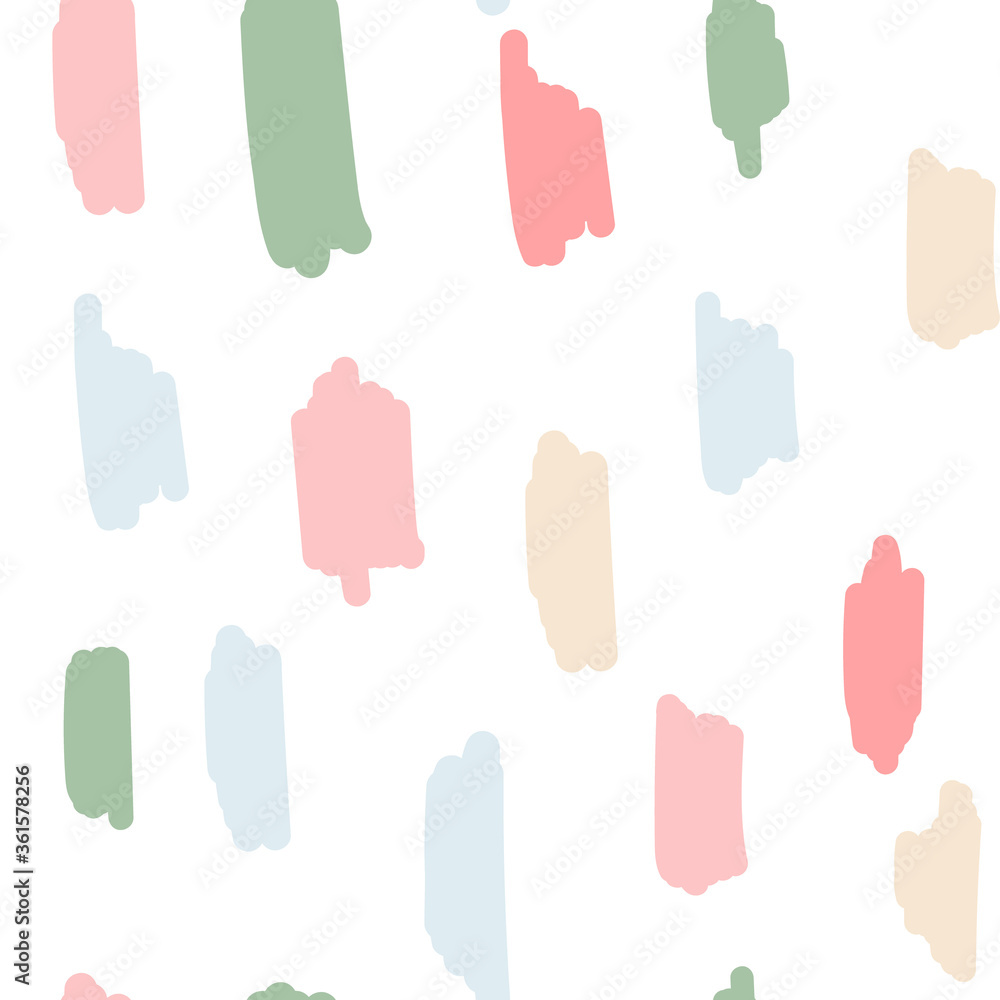 Abstract seamless pattern. Vector modern pattern in pastel colors.