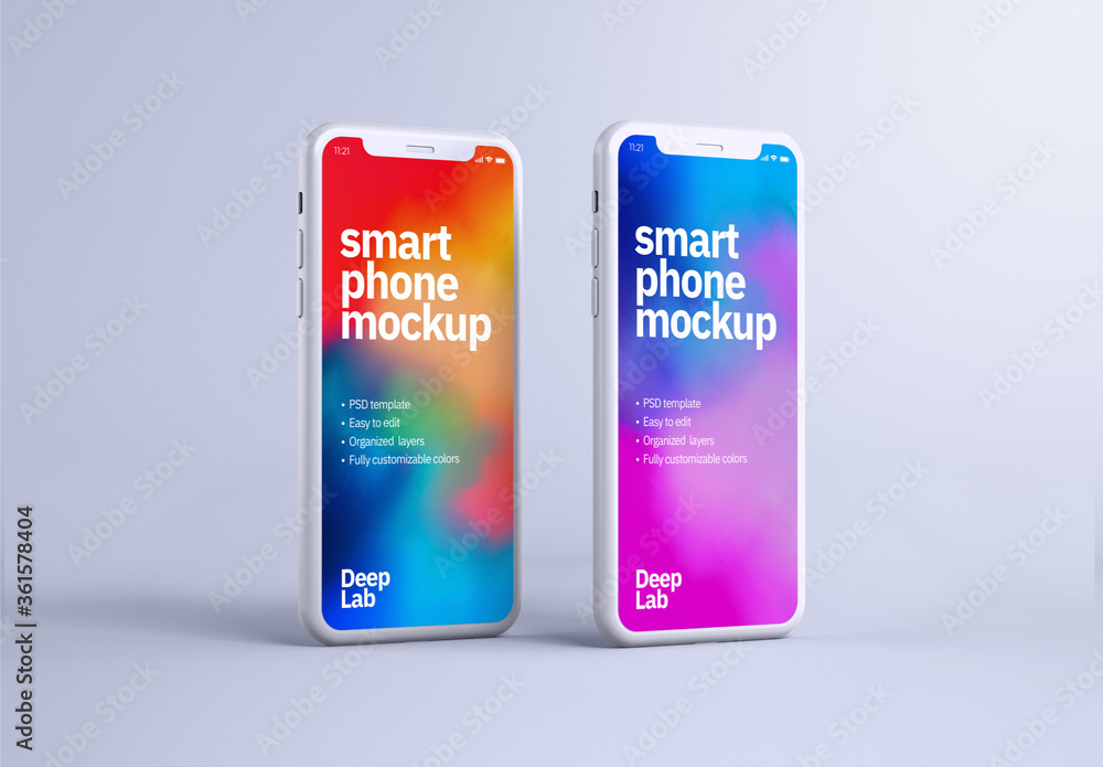 Clay Smartphone Mockup for Application Ui Designs Stock Template ...