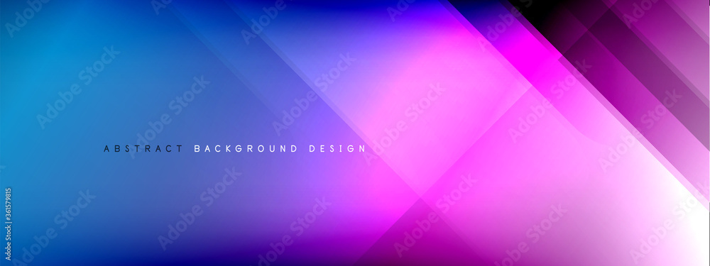 Motion concept neon shiny lines on liquid color gradients abstract backgrounds. Dynamic shadows and lights templates for text