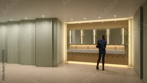 man in a corridor