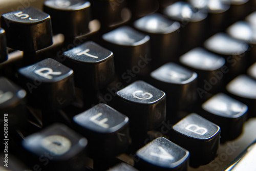Keyboard of a vintage typewriter