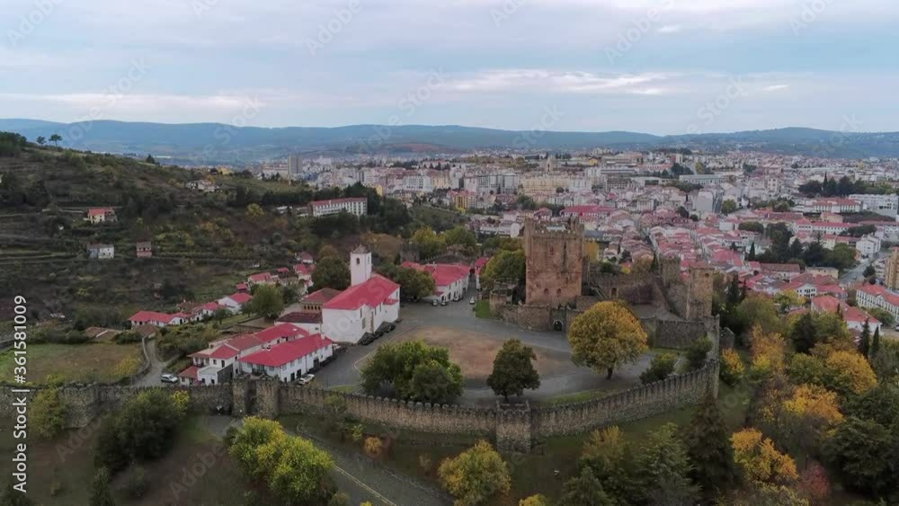 Aerial view in Castle of Bragança, Portugal. Drone Footage Aerial view in Castle of Bragança, Portugal. Drone Footage