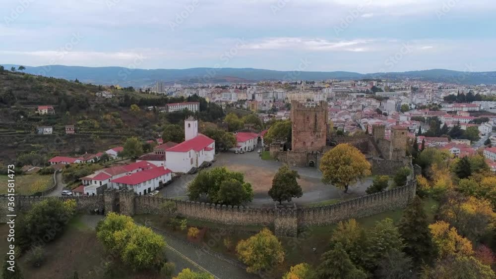 Aerial view in Castle of Bragança, Portugal. Drone Footage Aerial view in Castle of Bragança, Portugal. Drone Footage