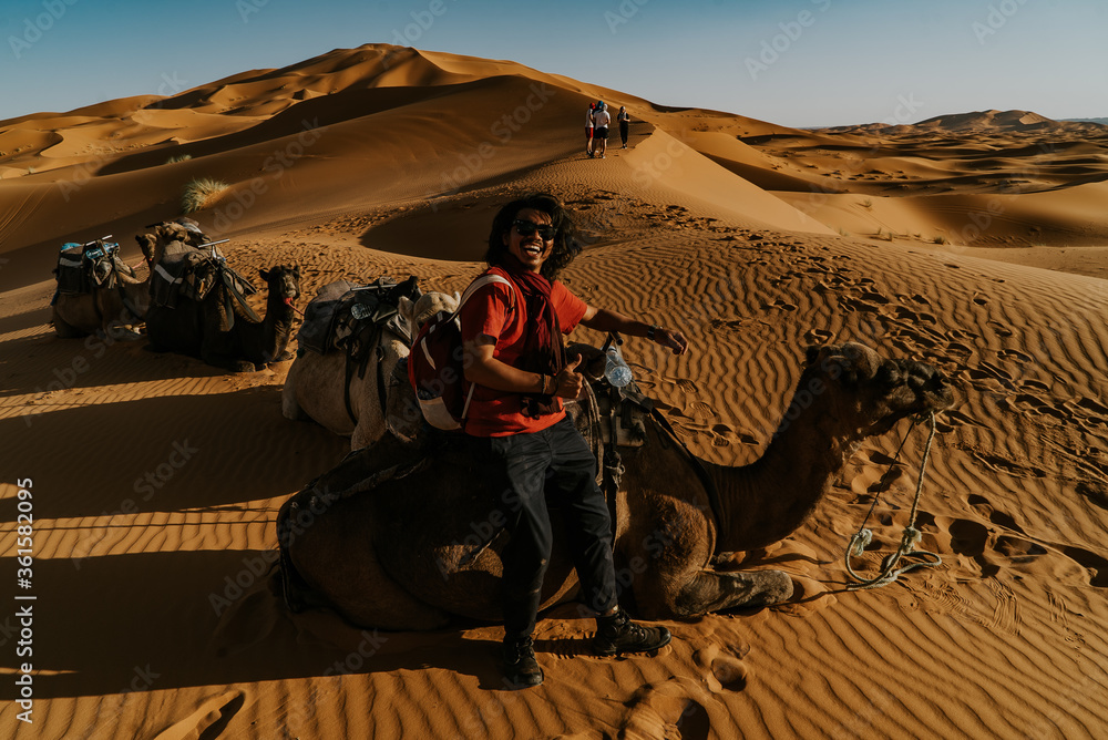 Fototapeta premium Beautiful landscape and hardscape at Morocco