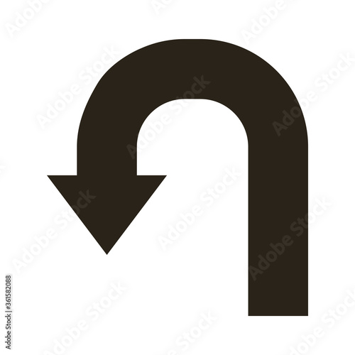 Fototapeta Naklejka Na Ścianę i Meble -  arrow reload silhouette style icon