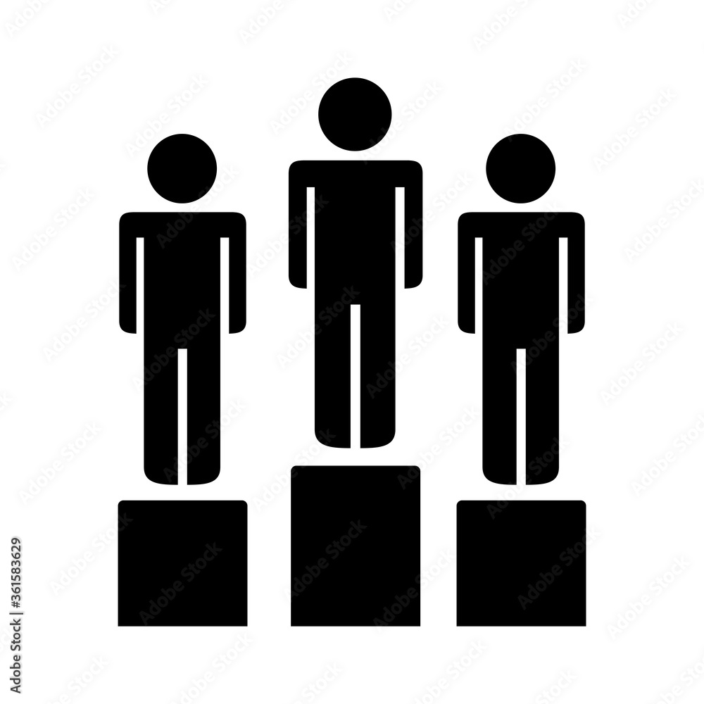 businessmen teamwork figures in podium silhouette style icon businessmen teamwork figures in podium silhouette style icon