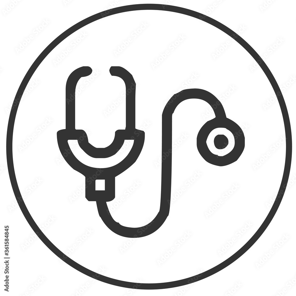 Sthetoscope Medical Icon Vector Illustration Sthetoscope Medical Icon Vector Illustration