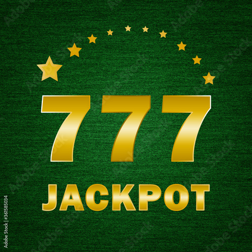 777 Jackpot casino slot machine illustration. photo