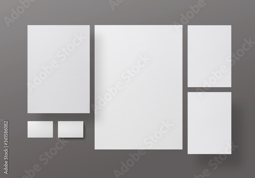 A3 A4 A5 Business Card Mockup
