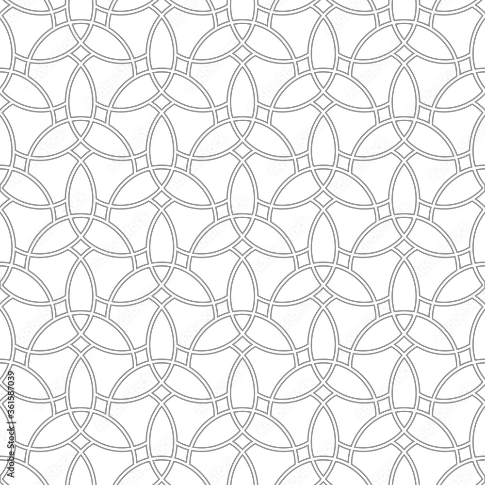 Seamless vector ornament. Modern background. Geometric modern light wavy pattern