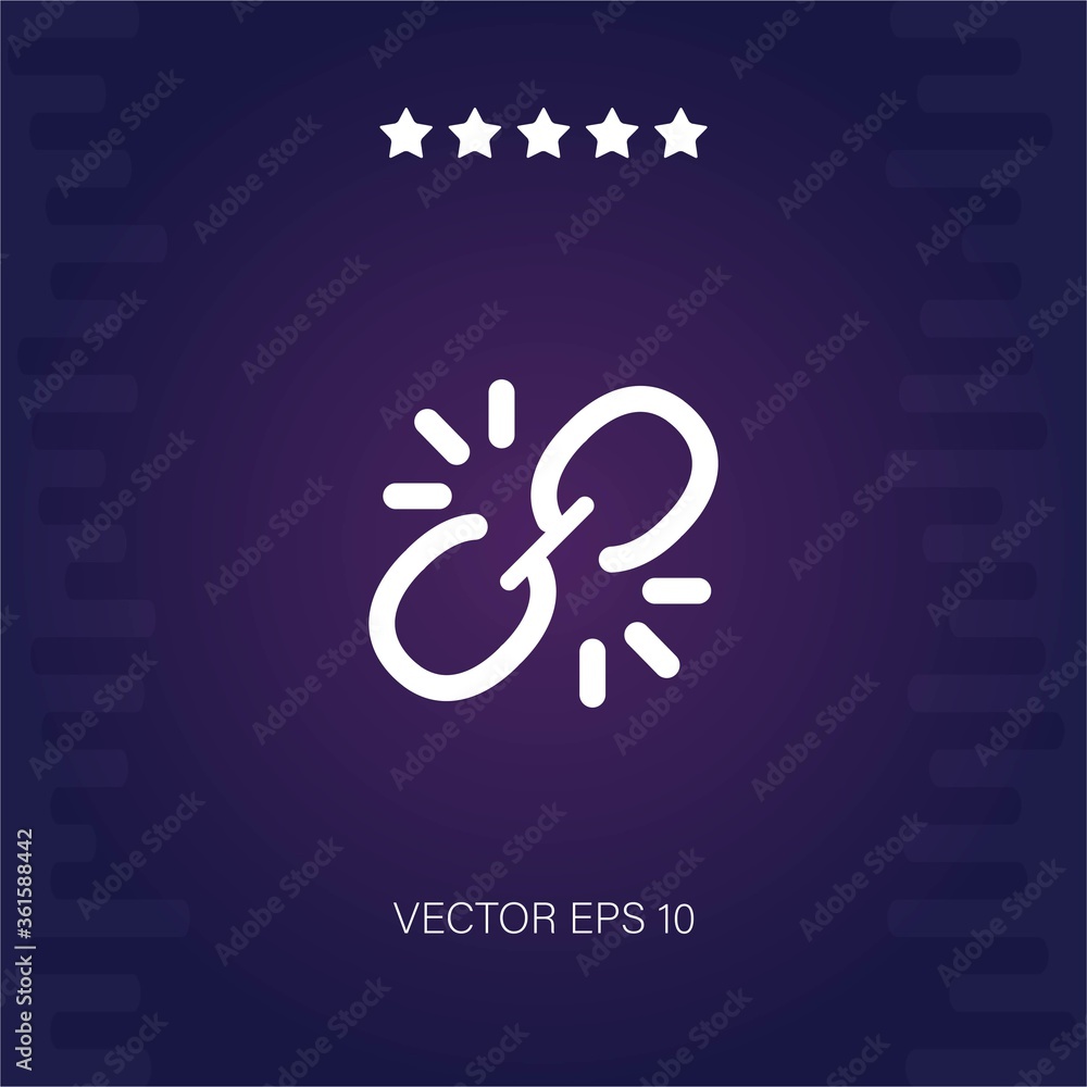 broken link vector icon broken link vector icon