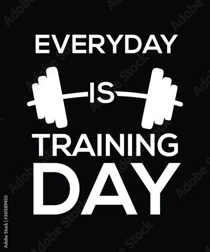 Ladies Fitness T-shirt "Everyday Is Training Day". (ID: 361589450)