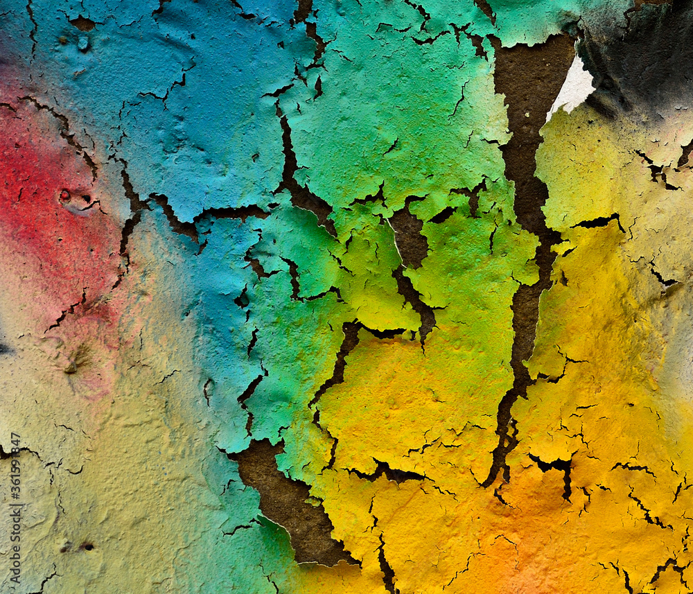 Colorful texture with rough and cracked as great artistic