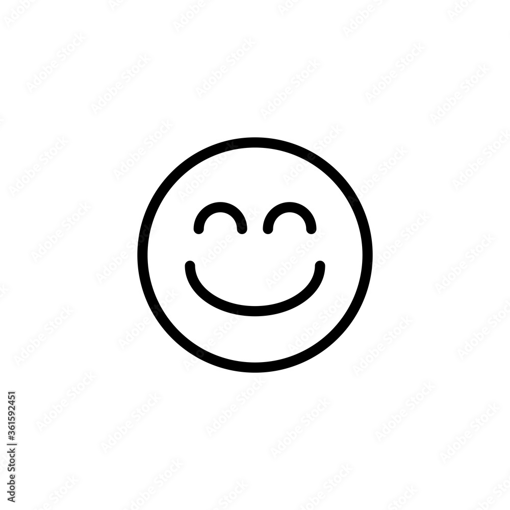 Smile face icon in trendy flat design