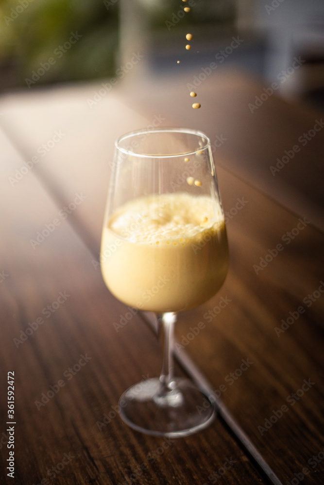 glass of ice turmeric latte glass of ice turmeric latte