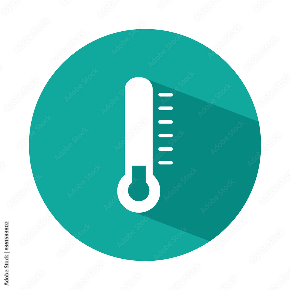 temperature thermometer icon, block style temperature thermometer icon, block style