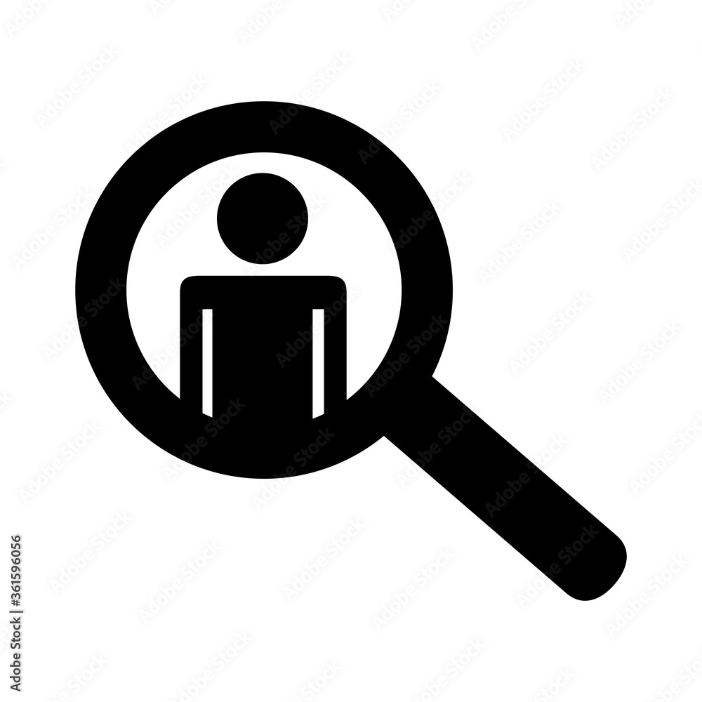 businessman figure with magnifying glass silhouette style icon businessman figure with magnifying glass silhouette style icon