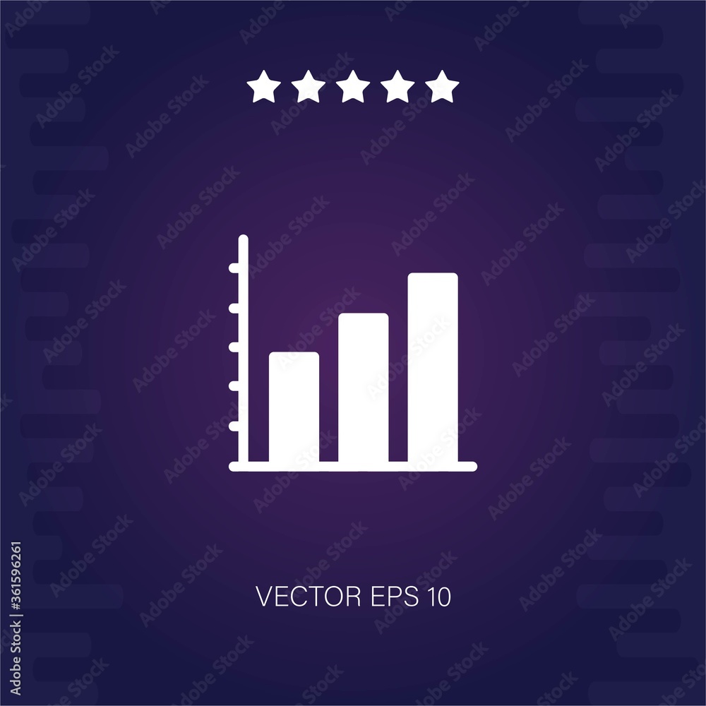 bar chart vector icon