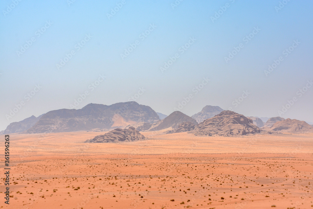 Fototapeta premium The wadi rum desert, in jordan