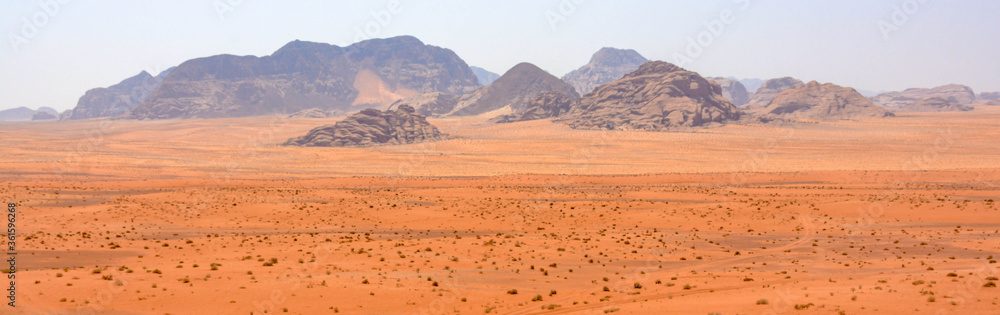 The wadi rum desert, in jordan The wadi rum desert, in jordan