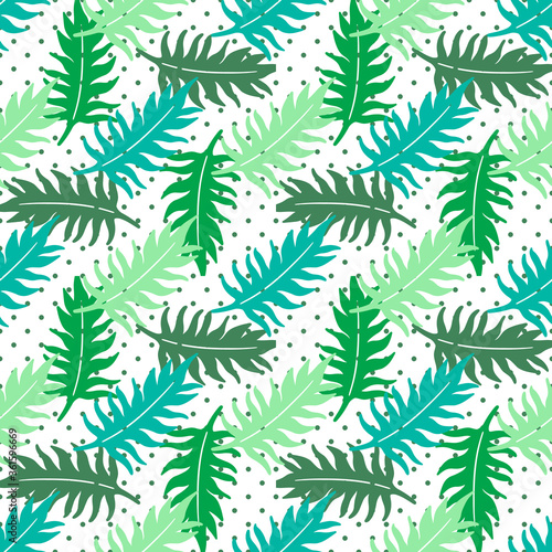 Seamless Pattern tropical plant.Botanical floral background.Design for home decor, fabric, carpet, wrapping.