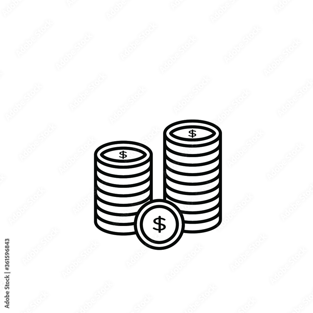 Business & Finance Flat Icon Coin Business & Finance Flat Icon Coin