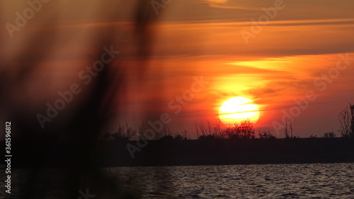 sunset over a lake