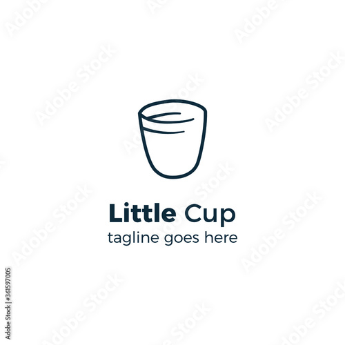 logo design vector illustration little cup