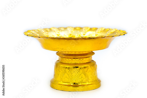 tray with pedestal on a white background