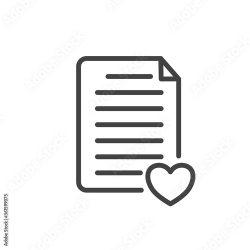 Wish list icon. Vector Illustration.