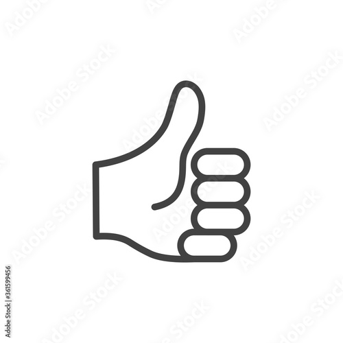 Thumbs up icon. Vector Illustration.