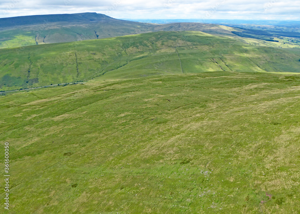 Fototapeta premium Aerial view of the Brecon Beacons, Wales 