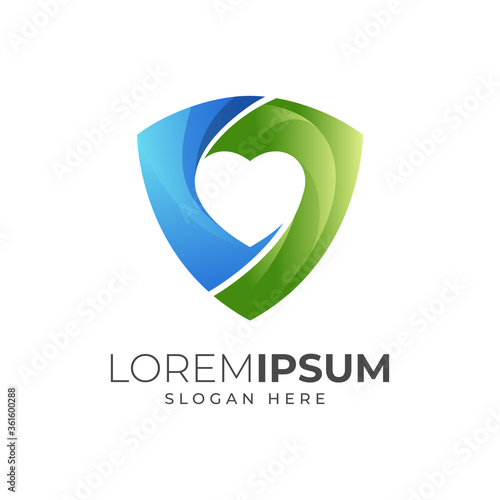 medical shield health logo template