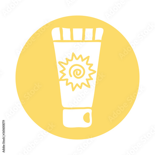 sun blocker cream product block style icon