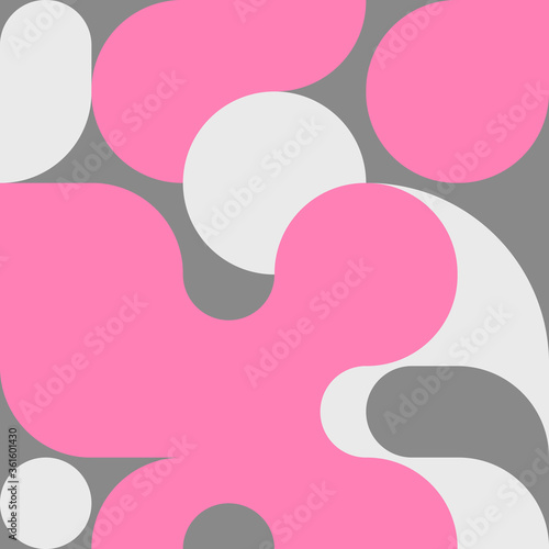 Bright bauhaus background with geometric shapes