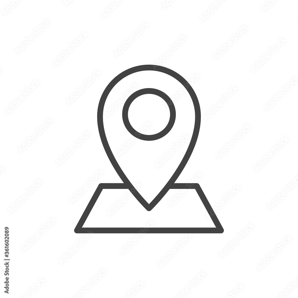 Adress location outline icon. Vector illustration. Adress location outline icon. Vector illustration.