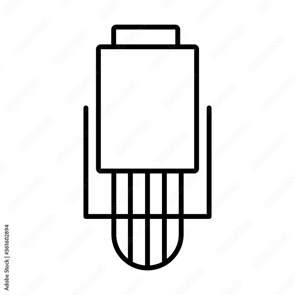 radio microphone hanging icon, line style radio microphone hanging icon, line style