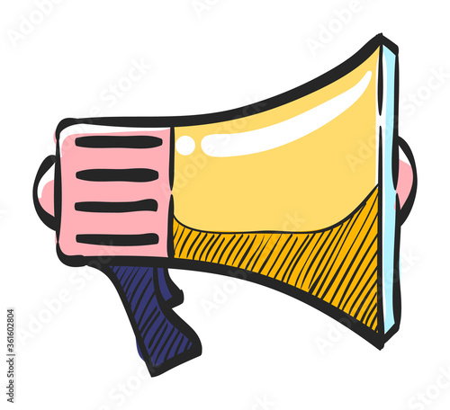Color Sketch Icon Megaphone
