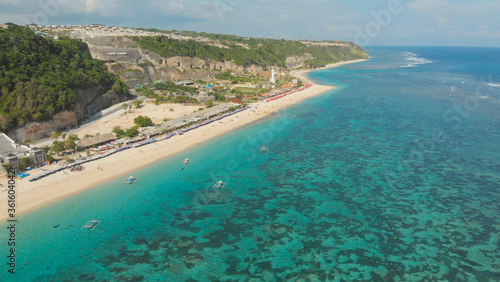 Aerial view Pantai Pandawa beach in Bali. Indonesia. photo