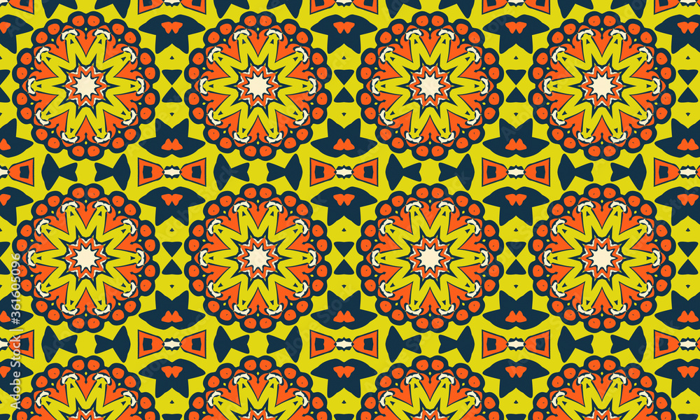 oriental colored decorative pattern 