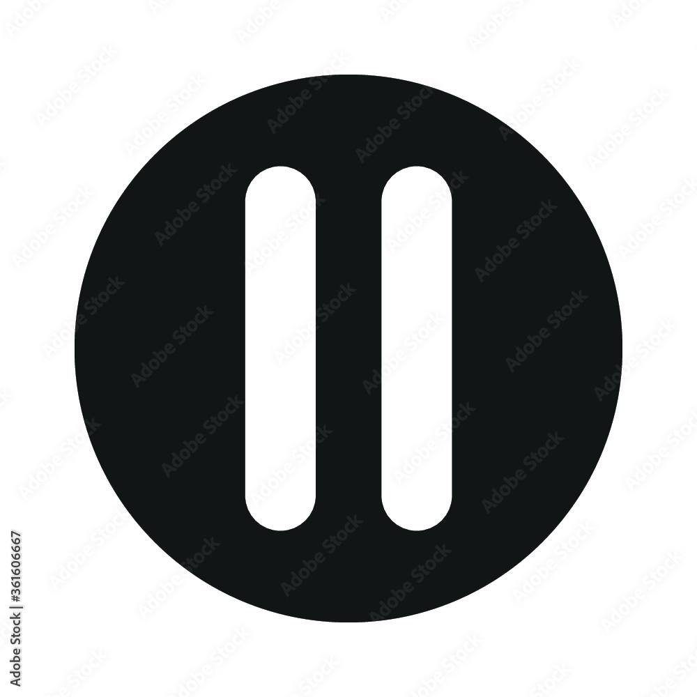 Pause icon, vector illustration. Pause icon, vector illustration.
