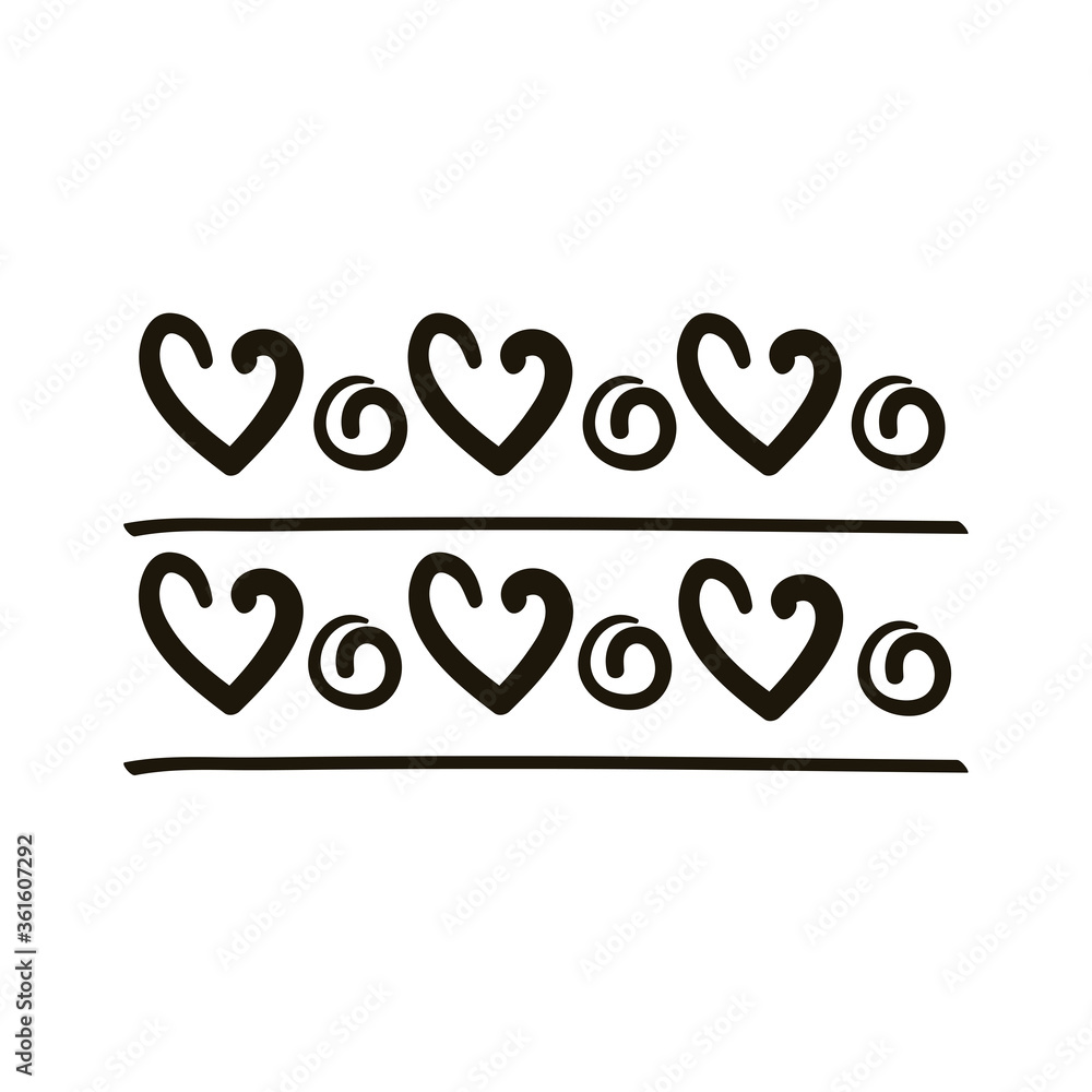 twisters and hearts creative design with brush stroke silhouette style twisters and hearts creative design with brush stroke silhouette style